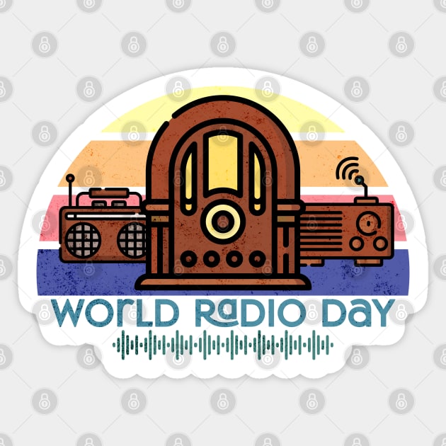 Retro World Radio Day Sticker by HolidayBug